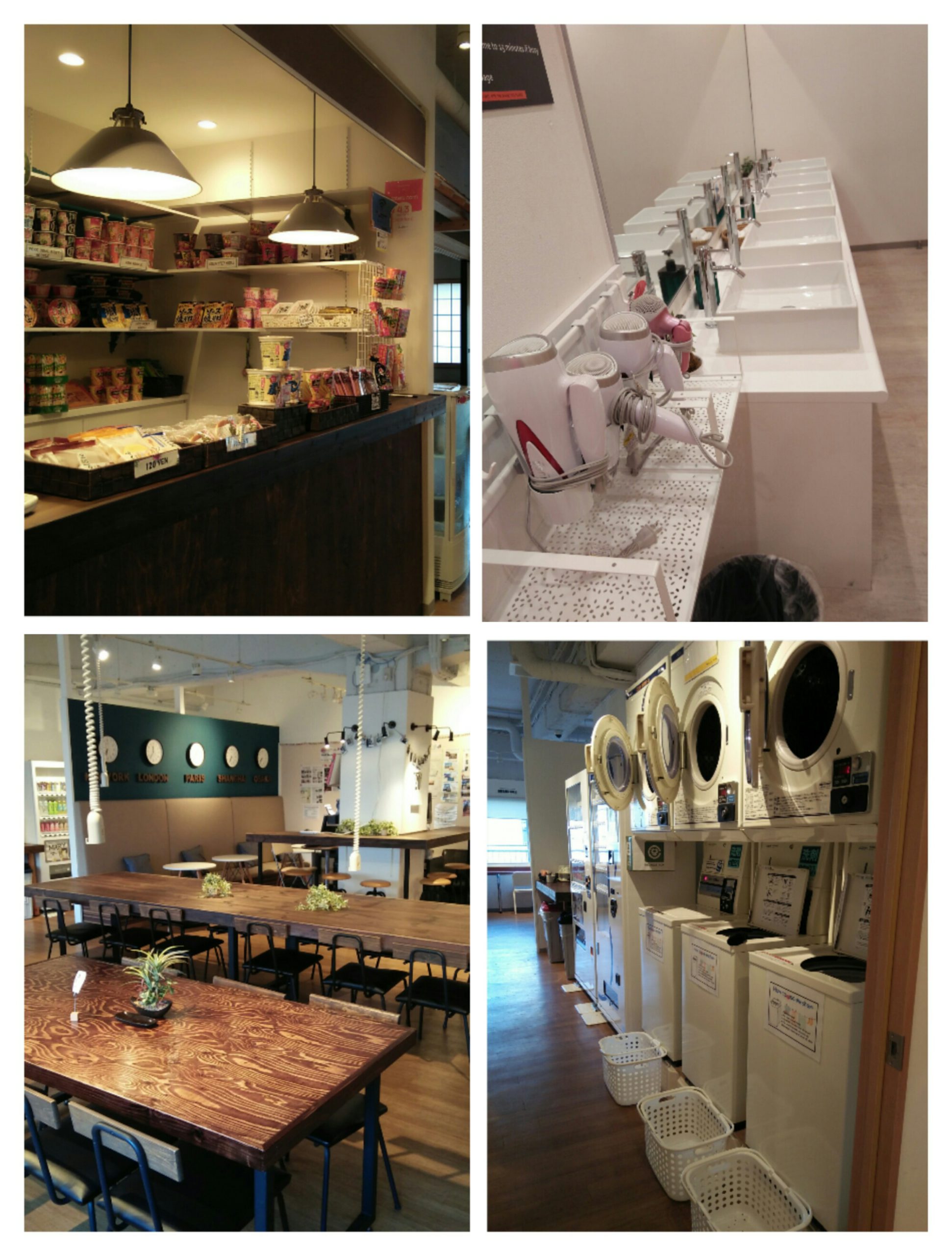Drop In Hotel, Osaka Hotel, Hotel Pantry Area, Hotel Dining, Hotel Laundry Area, Hotel Shared Toilet and Bath Area, Hotel Lounge,