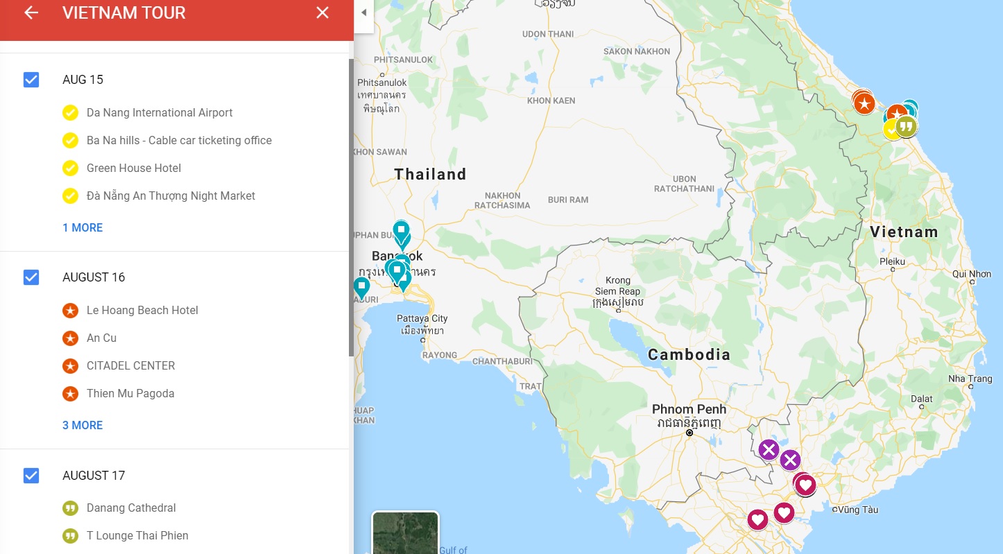 Da Nang Vietnam Google Map Drop Pin,  Travel Itinerary, DIY Travel